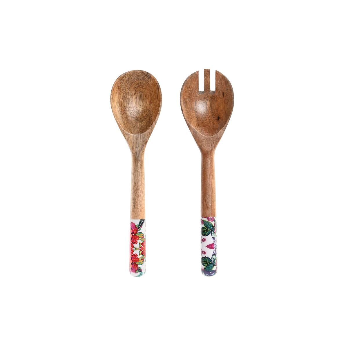 Set d'ustensiles de cuisine DKD Home Decor 6 x 2 x 32 cm 7 x 2 x 28 cm Bois de manguier