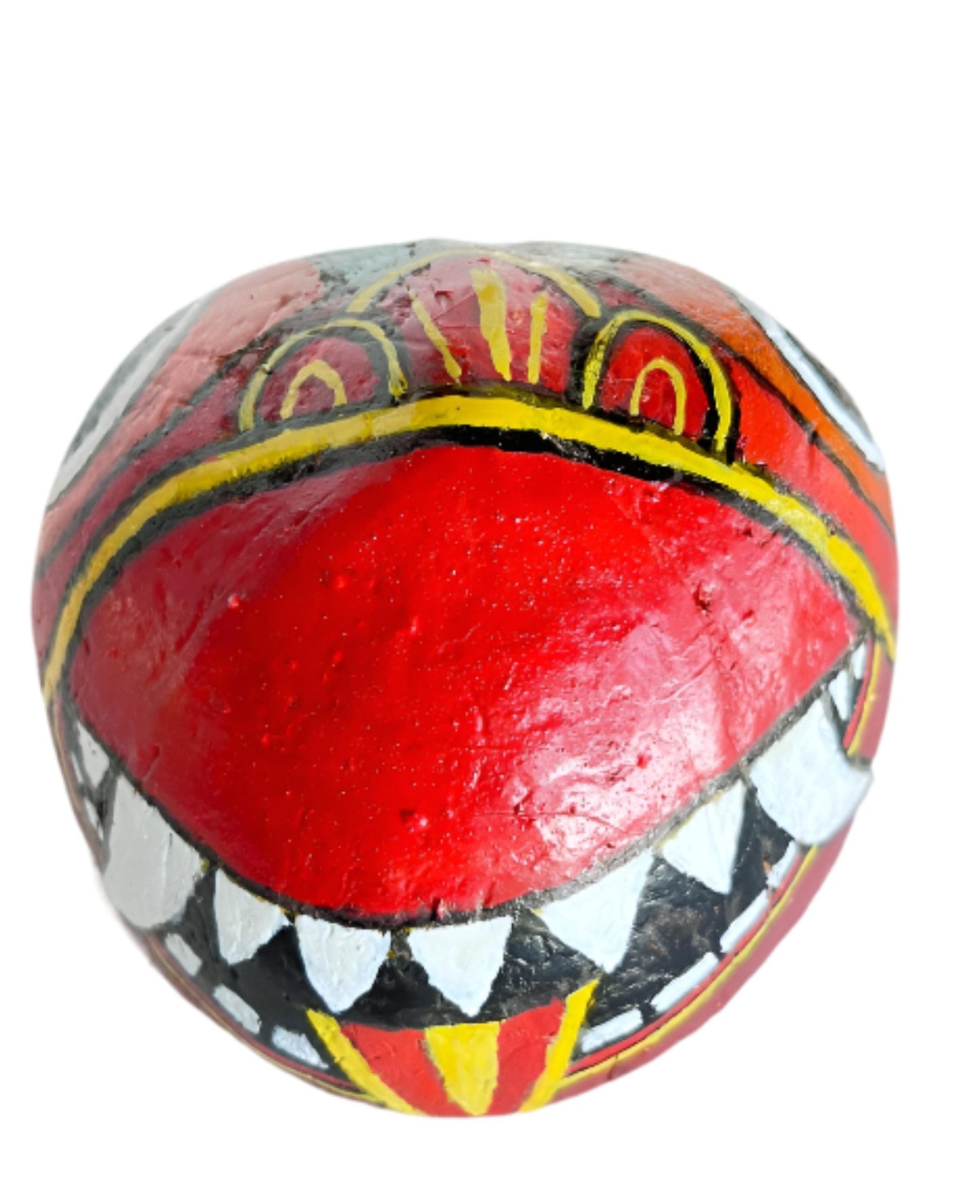 Traditionelle srilankische Gesichtsmaske, 100 % umweltfreundliche, handgefertigte Kokosnussschalenmaske Yak