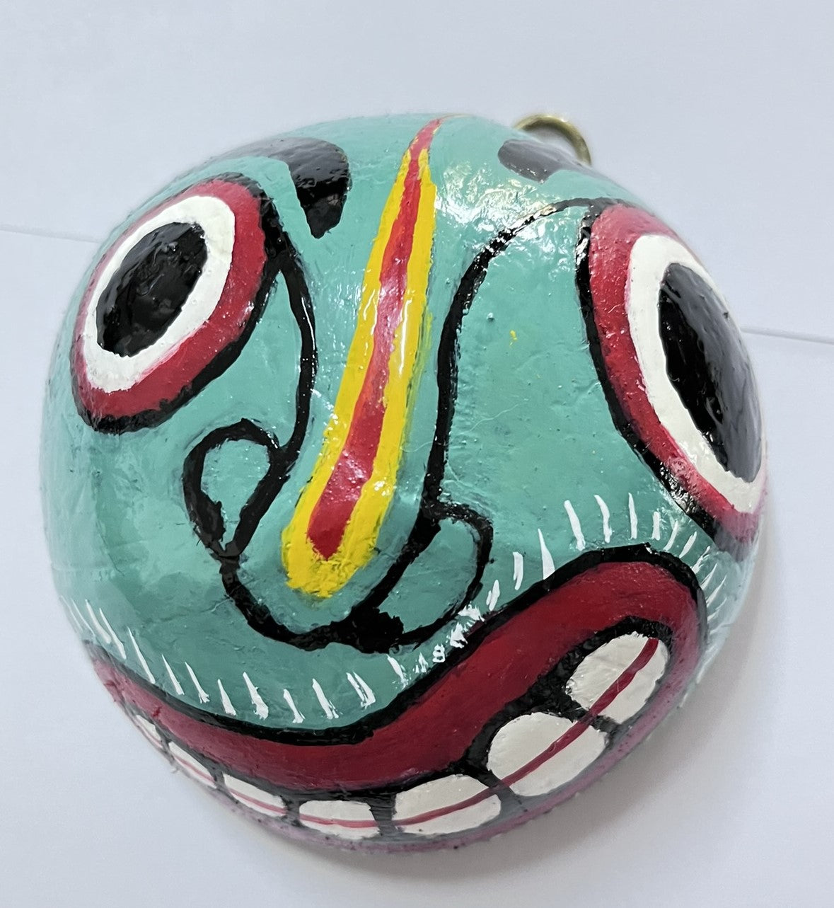 Traditional Sri Lankan Face Mask, 100% Eco Friendly Hand Crafted Coconut Shell Mask Kolam Mask