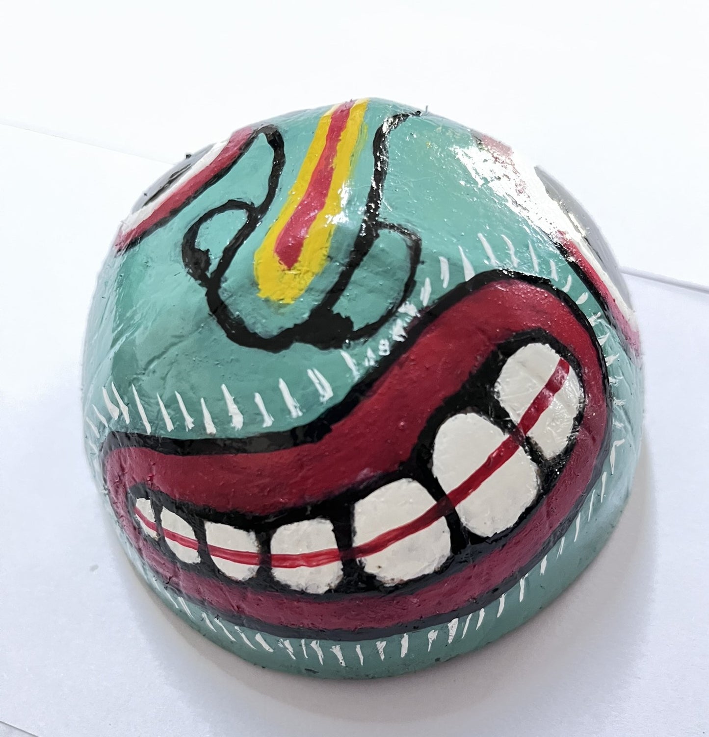 Traditional Sri Lankan Face Mask, 100% Eco Friendly Hand Crafted Coconut Shell Mask Kolam Mask