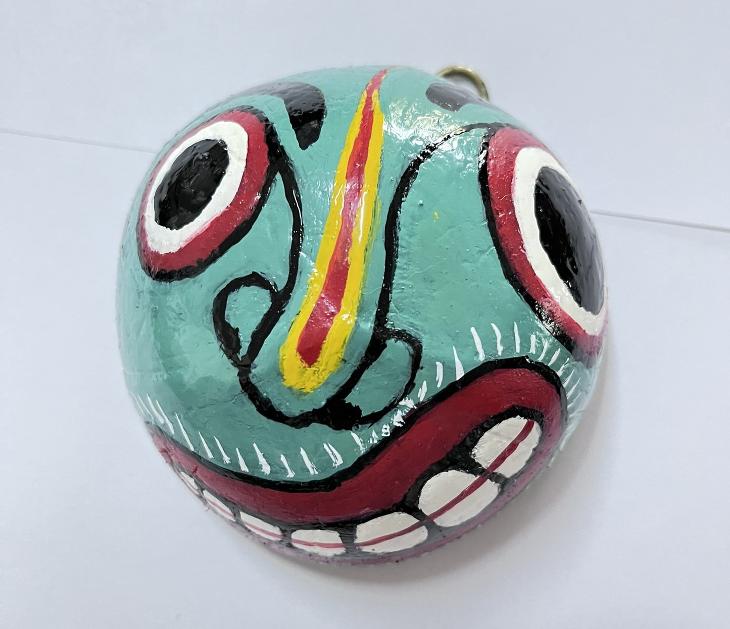 Traditional Sri Lankan Face Mask, 100% Eco Friendly Hand Crafted Coconut Shell Mask Kolam Mask