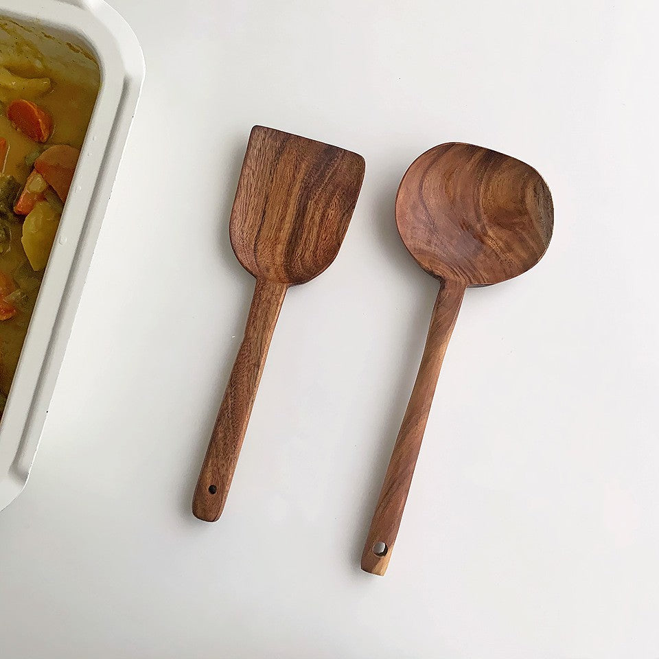 Koreanisches Küchenutensilien-Set aus Teakholz